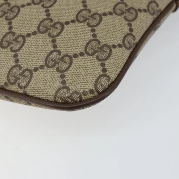 GUCCI GG Supreme Web Sherry Line Bag PVC Beige Gold 904 02 047 Auth 144351 - Picture 5 of 16